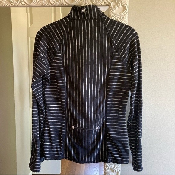 Athleta Women’s Elite active half zip black striped jacket size small! - Picture 7 of 10